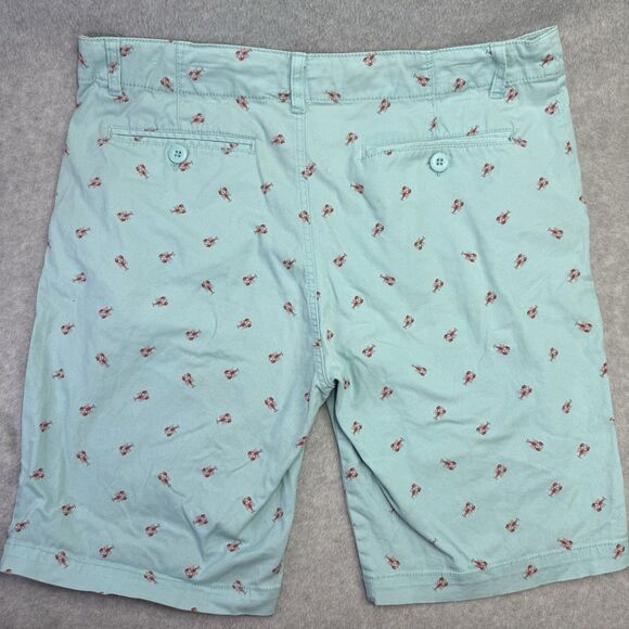 Carbon Shorts Freedom Flex Mens Sz 34 Blue Lobster/Crawfish Flat Front Chino - Picture 2 of 14
